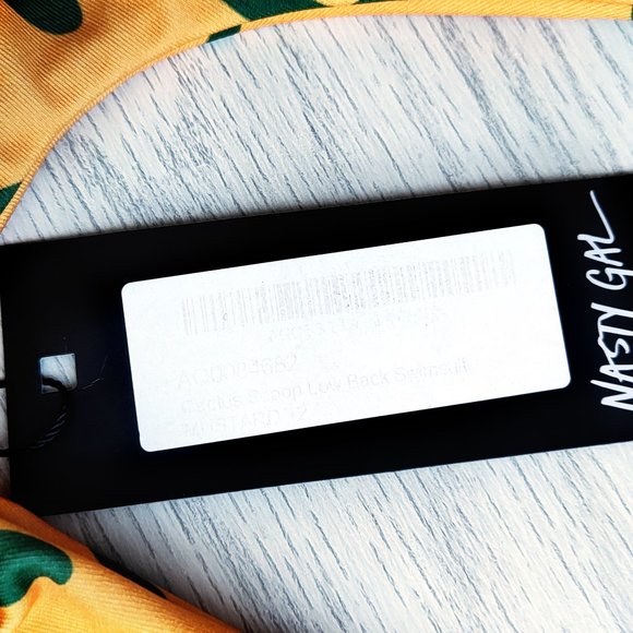 Saguaro Cactus Swimsuit Bodysuit Mustard Yellow High Leg One Piece 8 - Picture 5 of 9